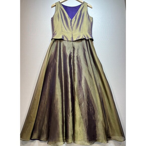 JS Collections Women's Bridesmaid Evening Dress Sleeveless Size 14 Gold Back Zip - Picture 2 of 10